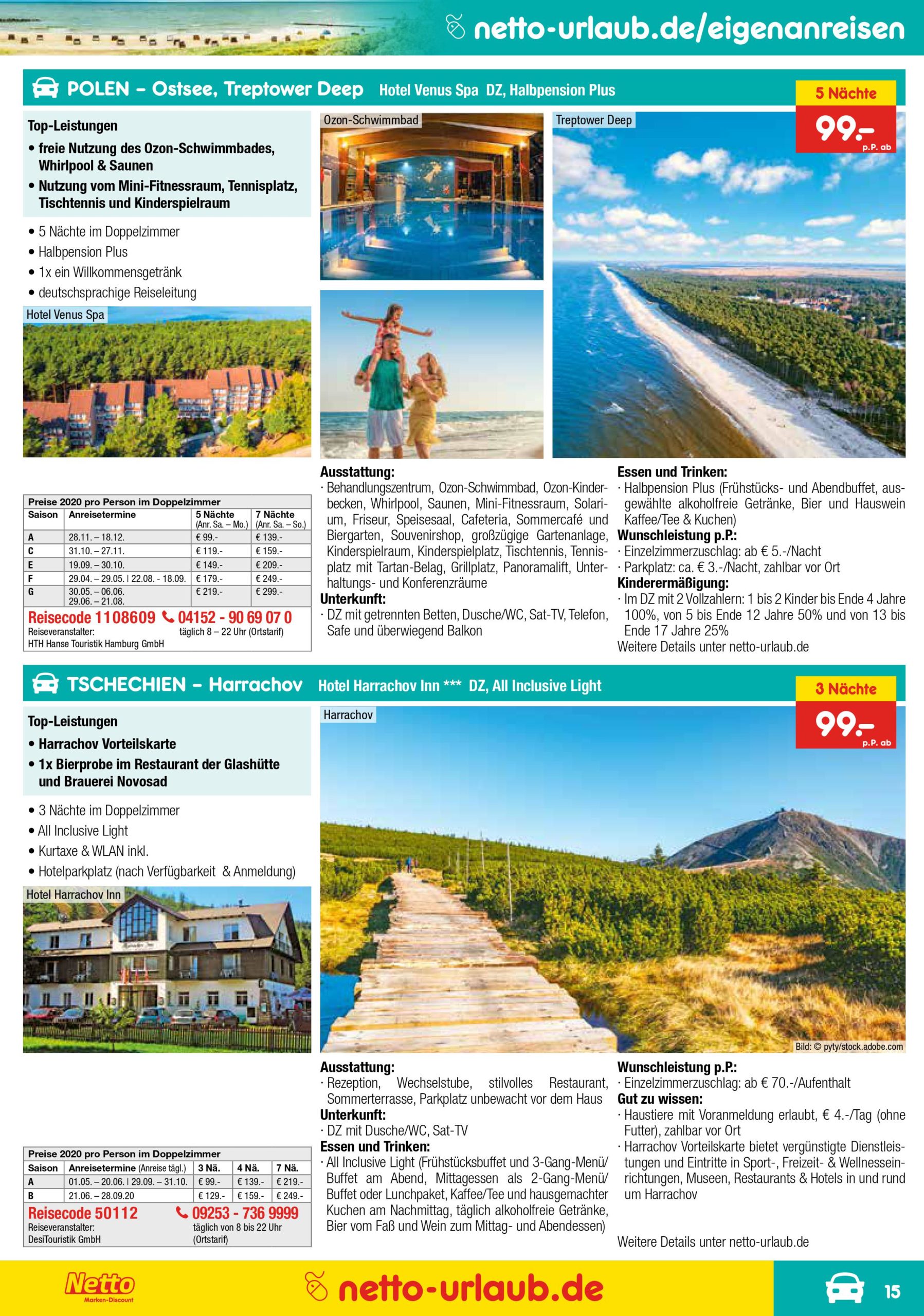 Wunderschne Netto Reisen Hotelgutscheine 2022 Bild