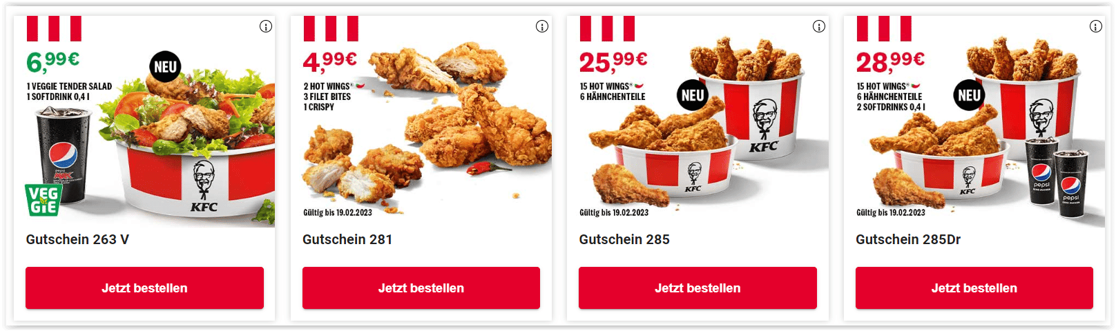 Aktuelle KFC Gutscheine & Aktionen gültig bis 19.02.2023 - ProspekteDE