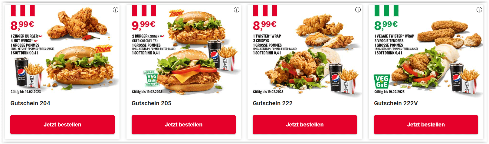 Aktuelle KFC Gutscheine & Aktionen gültig bis 19.02.2023 - ProspekteDE
